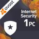 AVAST INTERNET SECURITY 2018 1 PC /1 ROK